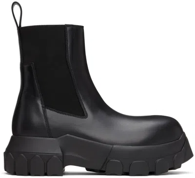Rick Owens Beatle Mega Tractor Boots In Black