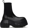 Rick Owens Beatle Mega Tractor Ankle Boots In Black