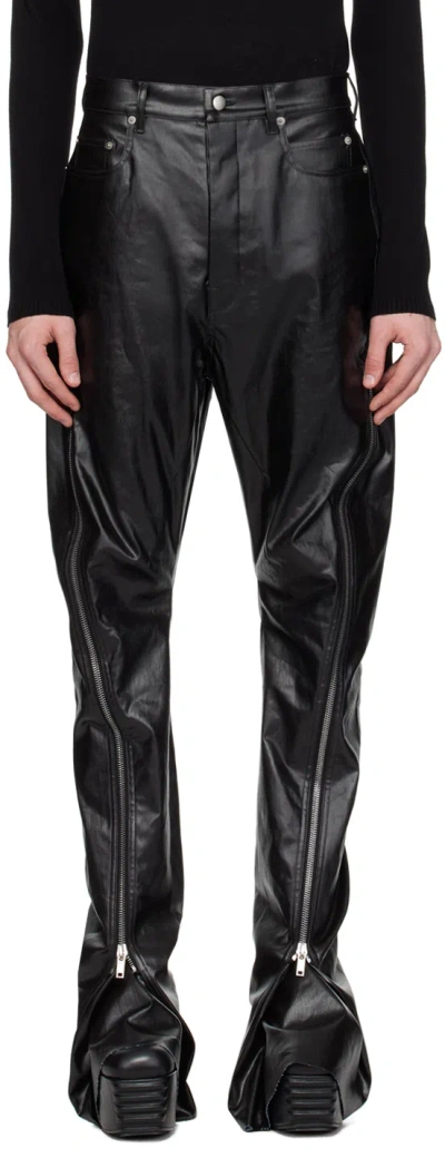 Rick Owens Black Bolan Banana Jeans In 09 Black