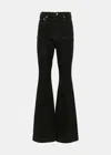 Rick Owens Bootcut Denim Pants For Women In Black