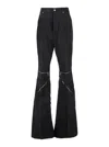 Rick Owens Black Hollywood Bolan Cargo Leather Pants In Black