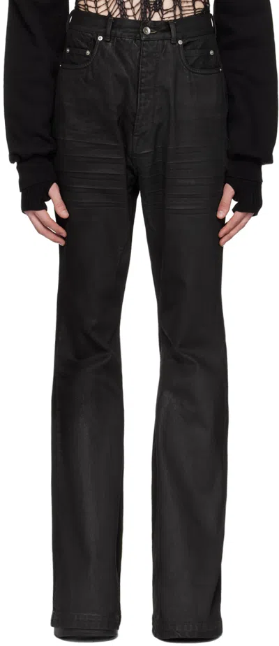 Rick Owens Black Bolan Jeans In 99 Black/black