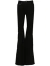 RICK OWENS BLACK COTTON BLEND BOOTCUT DENIM JEANS FOR WOMEN | SS24 COLLECTION