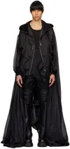 Rick Owens Black Bubble Coat In 09 Black