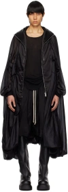 Rick Owens Black Bubble Coat In 09 Black