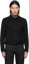Rick Owens Black Button Jacket In 09 Black