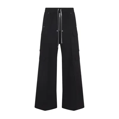 Rick Owens Black Cargo Belas Cotton Pants