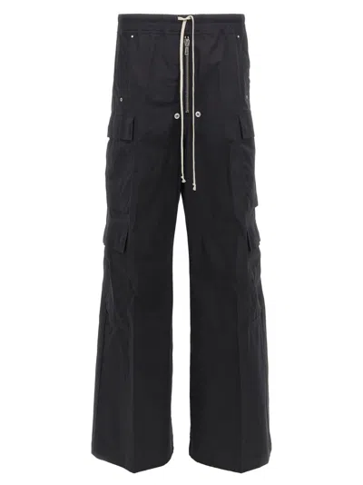 RICK OWENS BLACK CARGOBELAS PANTS