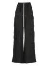 Rick Owens Womens Black Cargobelas Wide-leg Satin Trousers In Black