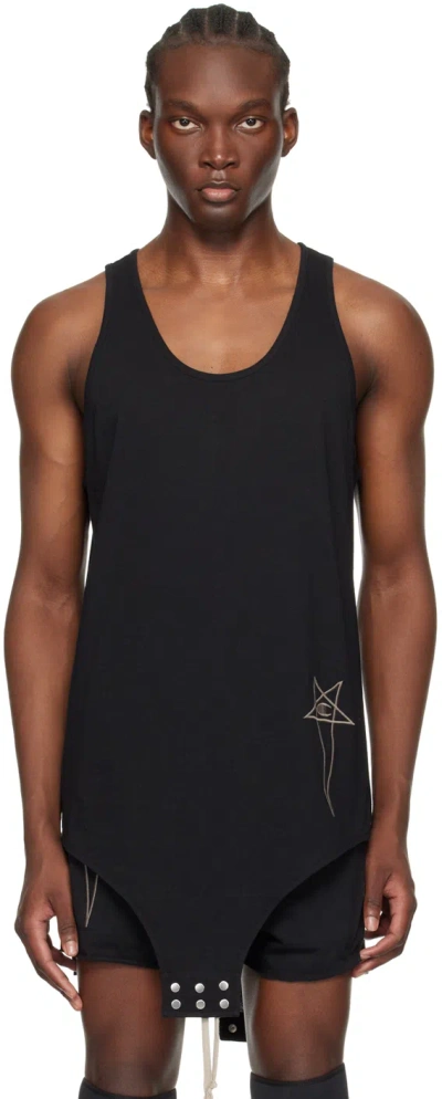 Rick Owens Black Champion Edition Basketball Tank Top In 09 Black