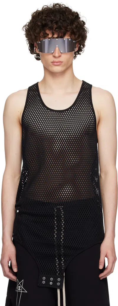 Rick Owens Black Champion Edition Basketball Tank Top In 09 Black
