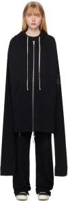 Rick Owens Black Champion Edition Flyproof Hoodie In 09 Black
