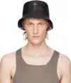 Rick Owens Logo Bucket Hat In 09 Black