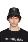 Rick Owens Black Champion Edition Gilligan Bucket Hat