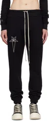 Rick Owens Black Champion Edition Prisoner Drawstring Sweatpants