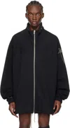 Rick Owens Black Champion Edition Jumbo Hoodie In 09 Black