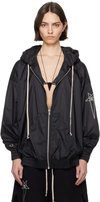 Rick Owens Black Champion Edition Jumbo Jason's Hoodie