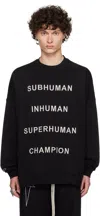 Rick Owens X Champion Jumbo Sweat W Subhuman Inhuman Superhuman