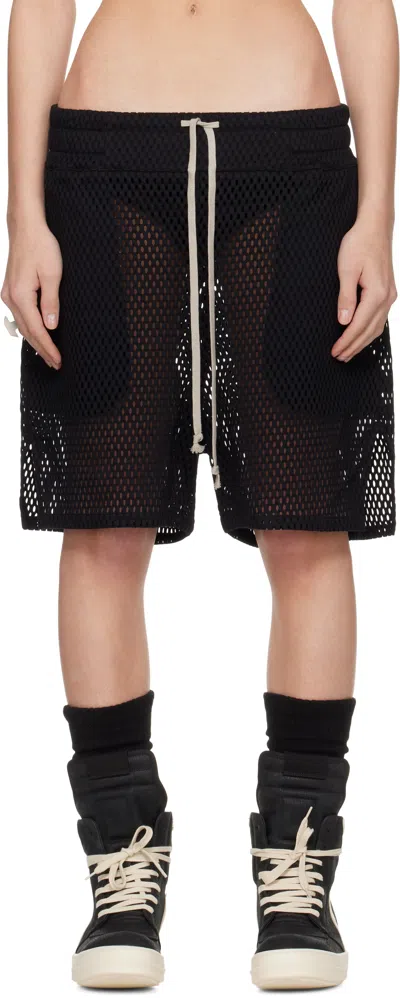 Rick Owens Black Champion Edition Mesh Shorts