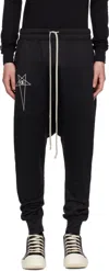Rick Owens Black Champion Edition Prisoner Drawstring Sweatpants