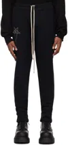 Rick Owens Black Champion Edition Sweatpants In 09 Black