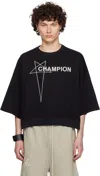 Rick Owens Champion Tommy Oversized Logo-embroidered Cotton-jersey T-shirt