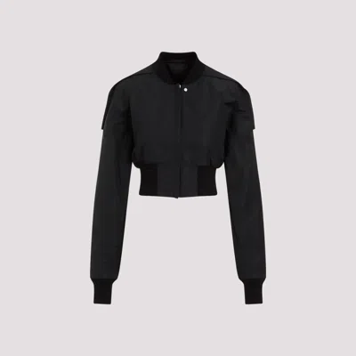RICK OWENS BLACK COLLAGE POLYESTER BOMBER