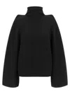 Rick Owens High Neck Long Sleeve Knit Sweater In Black