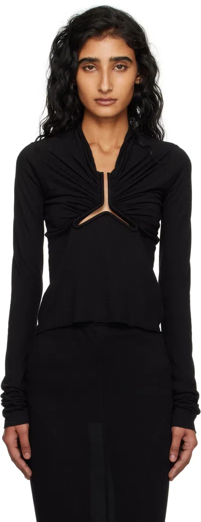 Rick Owens Black Concordians Allanah Ls T-shirt