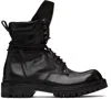 Rick Owens Black Concordians Army Low Boots In Black