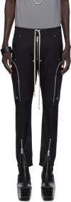 Rick Owens Black Concordians Bauhaus Cargo Pants In Black