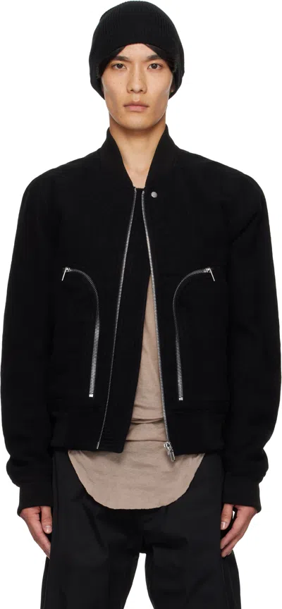 RICK OWENS BLACK CONCORDIANS BAUHAUS FLIGHT JACKET