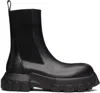 Rick Owens Black Concordians Beatle Bozo Tractor Chelsea Boots