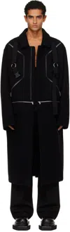 Rick Owens Black Concordians Blixa Jumbo Mac Coat In Black