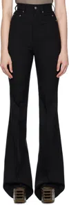 Rick Owens Black Concordians Bolan Bootcut Trousers In Black