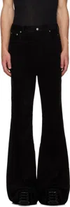 Rick Owens Black Concordians Bolan Bootcut Trousers In Black