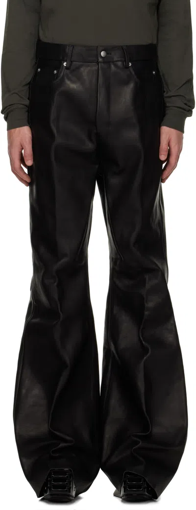 Rick Owens Black Concordians Bolan Leather Pants