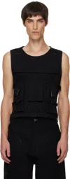 Rick Owens Black Concordians Bonotto Ammo Vest In Black