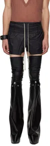 Rick Owens Black Concordians Boxing Shorts In Black