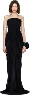 Rick Owens Black Concordians Bustier Unstable Maxi Dress