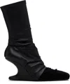 Rick Owens Black Concordians Cantilever 8 Sock Boots In Black