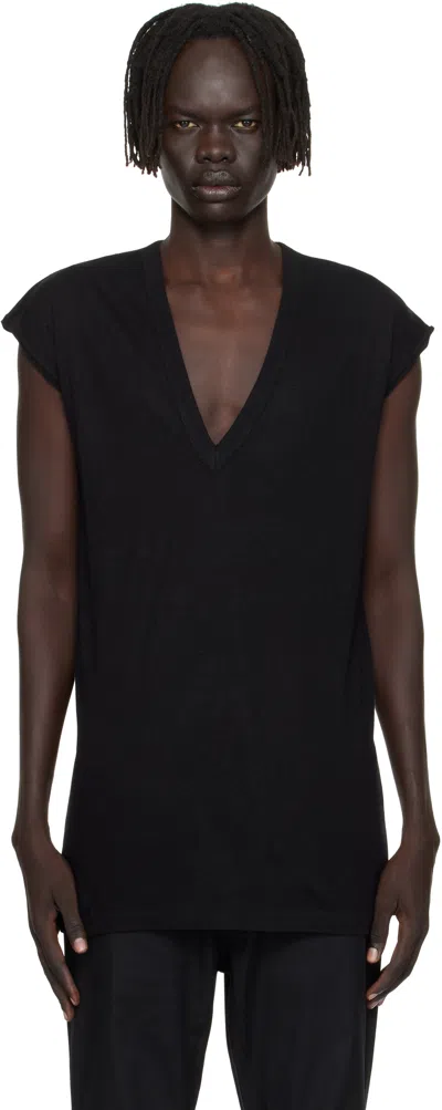 Rick Owens Black Concordians Deep V Sl T-shirt