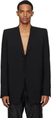 Rick Owens Black Concordians Dirt Tailored Ls Blazer