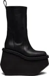 Rick Owens Black Concordians Factory Boots In Black
