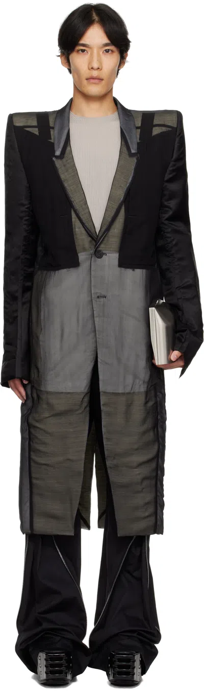 Rick Owens Black Concordians Fogpocket Neue Coat