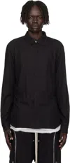 Rick Owens Man Shirt Black Size 44 Virgin Wool In Black