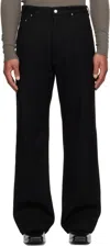 Rick Owens Black Concordians Geth Trousers In Black