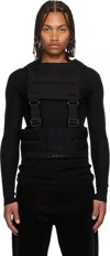 Rick Owens Black Concordians Harness Vest In Black