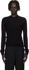 Rick Owens Black Concordians Hollywood Banana Ls T-shirt In Black