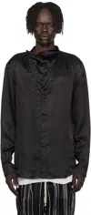 Rick Owens Black Concordians Island Shirt In Black